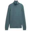 TOM TAILOR - Pull col roulé - bleu jean
