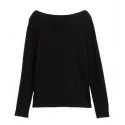 TOM TAILOR - Pull col bardot - noir