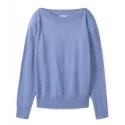 TOM TAILOR - Pull col bardot - bleu
