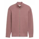 TOM TAILOR - Pull zippé - vieux rose