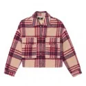 TEMPS DES CERISES - Veste à carreaux - beige et bordeaux