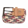 BILL TORNADE - Ceinture - bordeaux, beige et anthracite