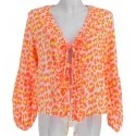 NOTA BENE - Blouse gaze de coton - orange NB-0804