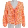NOTA BENE - Blouse gaze de coton - orange NB-0804