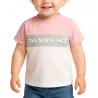 THE NORTH FACE - T-shirt junior - rose et blanc