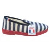 CHARENTAISES - Chaussons - marine et blanc CLERAY