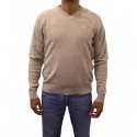 BILL TORNADE - Pull col en v - beige