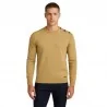 BILL TORNADE - Pull col bouton épaule acidwash - humus
