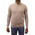 BILL TORNADE - Pull demi zip - beige