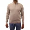 BILL TORNADE - Pull demi zip - beige