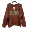 NOTA BENE - Pull bouclette - brique NB-0931