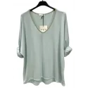 NOTA BENE - Pull doublé - vert d'eau NB-0936