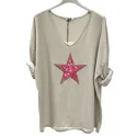 NOTA BENE - Pull étoile - beige NB-0945
