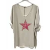 NOTA BENE - Pull étoile - beige NB-0945