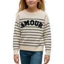 NOTA BENE Junior - Pull marinière - blanc et marine NBJ-147