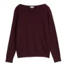 TOM TAILOR - Pull col bateau - bordeaux