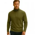 BILL TORNADE - Pull demi zip - kaki