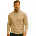BILL TORNADE - Pull col roulé - beige