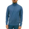 BILL TORNADE - Pull demi zip - bleu