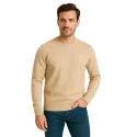 BILL TORNADE - Pull col rond en laine mélangé - beige