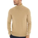 BEN SHERMAN - Pull col roulé - beige