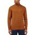 BEN SHERMAN - Pull col roulé - brique