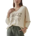 NOTA BENE - Pull décolleté en v - crème NB-1031