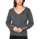NOTA BENE - Pull décolleté en v - anthracite NB-1045