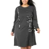 POMME ROUGE - Robe molletonné - anthracite C6638