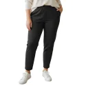 POMME ROUGE - Pantalon droit - noir B257N