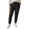 POMME ROUGE - Pantalon droit - noir B257N
