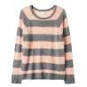 ROXY - Pull col rond junior - gris et rose