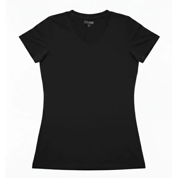 C17 - Tee-shirt col v - noir