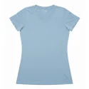 C17 - Tee-shirt col v - bleu ciel