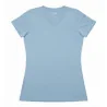 C17 - Tee-shirt col v - bleu ciel