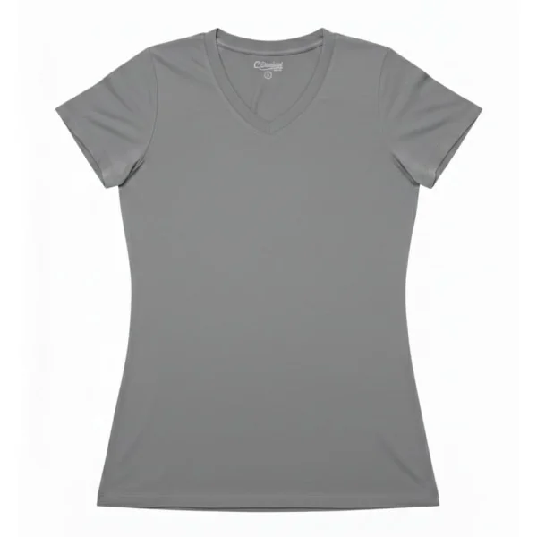 C17 - Tee-shirt col v - gris