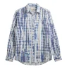 BEING HUMAN - Chemise manches longues - blanche et bleue