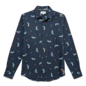 MASCARET - Chemise manches longues - marine