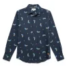 MASCARET - Chemise manches longues - marine