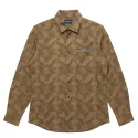 MASCARET - Chemise manches longues - marron