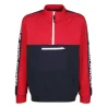 HUF - Sweat demi zip - rouge et marine