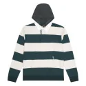 HUF - Sweat à capuche - vert sapin et crème