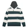 HUF - Sweat à capuche - vert sapin et crème