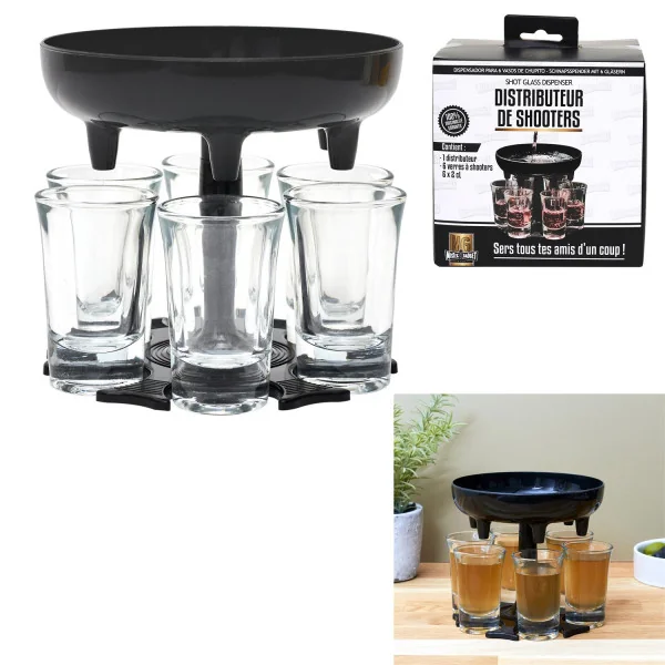 Distributeur de 6 verres à...