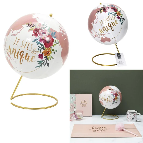 Globe terrestre déco girly