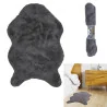 Tapis imitation fourrure poil fin gris 60x90cm