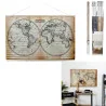 Mappemonde murale en textile