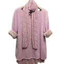 NOTA BENE - Pull mohair - rose NB-1136