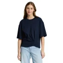 TOM TAILOR - Tee shirt noué - marine