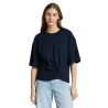 TOM TAILOR - Tee shirt noué - marine
